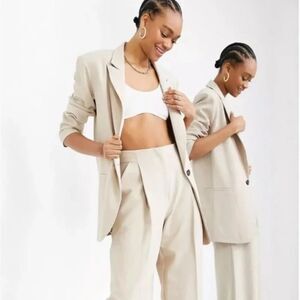 NWT ASOS Blazer Jacket Cream Oversized